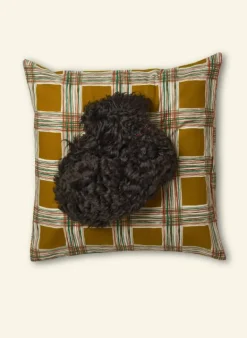 Discount Dog Bed - Mustard Checks Tea Towels | Dog Beds