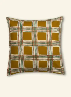 Discount Dog Bed - Mustard Checks Tea Towels | Dog Beds