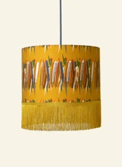 Clearance Drum Fringe Lampshade - Mustard Mid-Century Feather Tea Towels | Lampshades