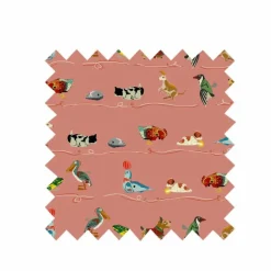 Store Dusky Pink Mecahical Toys -  100% Tencel - Fabric Tea Towels | Fabric By The Metre