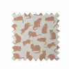 Discount Ecru Small Cat Print Fabric - Cotton Tea Towels | Fabric By The Metre