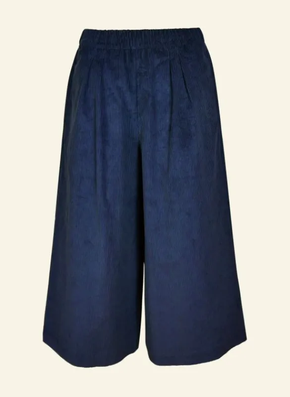 Hot Edith - Navy Corduroy Trousers Women Trousers | Tea Towels