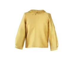 New Edna Children's Blouse - Gold Cotton Tea Towels