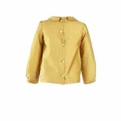 New Edna Children's Blouse - Gold Cotton Tea Towels