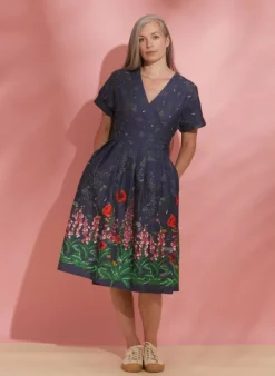 Clearance Esme Dress - Indigo Wildflower Women Dresses | Tea Towels