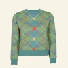 Sale Esther - Green/Blue Argyle Jumper Tea Towels