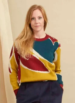 Shop Esther - Mustard Damson Jumper Tea Towels