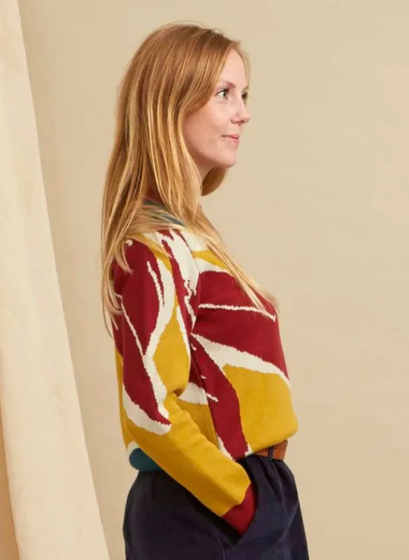 Shop Esther - Mustard Damson Jumper Tea Towels