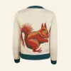 Outlet Esther Long Knitted Jumper - Cream Squirrel Women Knitwear | Tea Towels