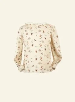 Sale Ethel Girl's Blouse - Cream Ducks Tea Towels