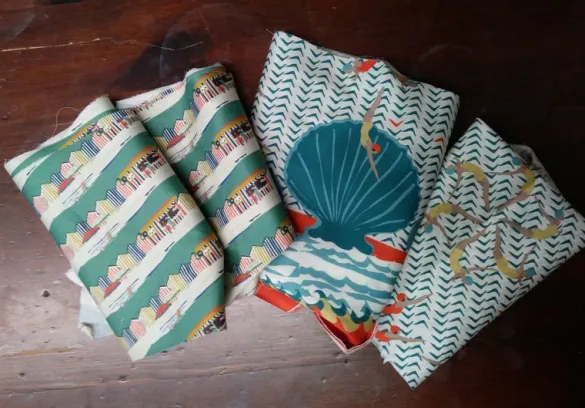 Cheap Fabric Bundle - Lido/Beach huts Women Made From Leftover Fabric | Tea Towels