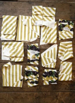 Store Fabric Bundle - Mustard Stripe Women Made From Leftover Fabric | Tea Towels