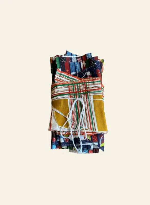 Best Fabric Bundle - Navy Thermos Women Made From Leftover Fabric | Tea Towels