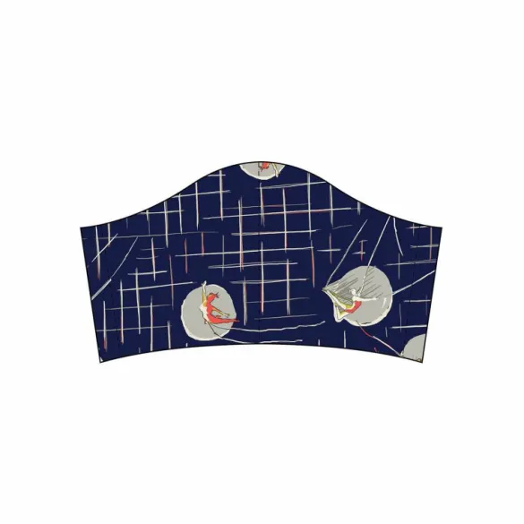 Best Face Mask - Navy Circus Parade | Cotton/Linen blend Tea Towels