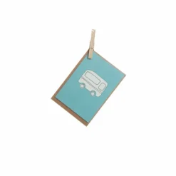 Shop Greeting Card - Blue Caravan Tea Towels