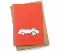Flash Sale Greeting Card - Red Car Tea Towels