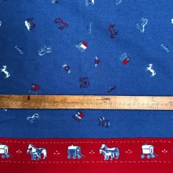 Sale Gypsy Caravan Blue Fabric - Cotton Tea Towels | Fabric By The Metre