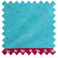Cheap Gypsy Caravan Turquoise Fabric - Cotton Tea Towels | Fabric By The Metre