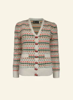 Clearance Heritage - Popcorn Cream Cardigan Women Knitwear | Wool Knitwear