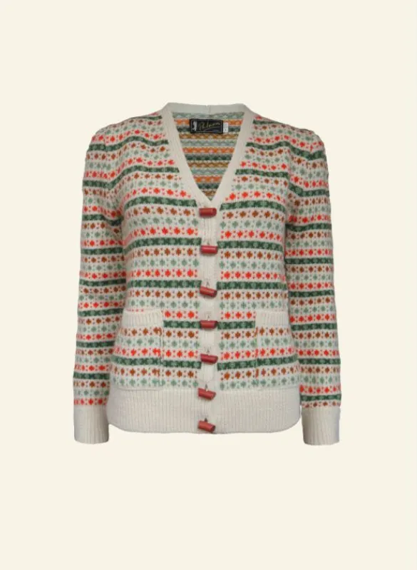 Clearance Heritage - Popcorn Cream Cardigan Women Knitwear | Wool Knitwear