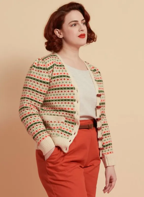 Clearance Heritage - Popcorn Cream Cardigan Women Knitwear | Wool Knitwear