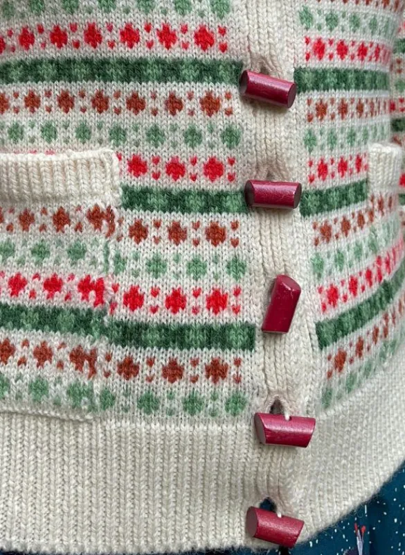 Clearance Heritage - Popcorn Cream Cardigan Women Knitwear | Wool Knitwear