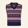 Clearance Heritage - Valerie Navy Tank Top Women Knitwear | Wool Knitwear