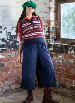 Clearance Heritage - Valerie Navy Tank Top Women Knitwear | Wool Knitwear