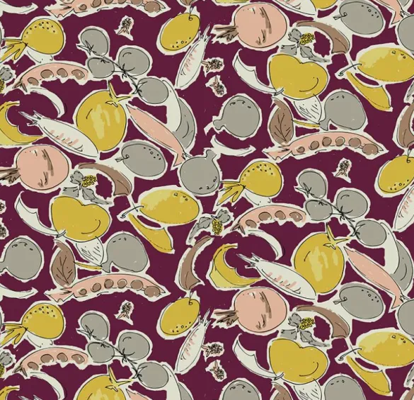 Fashion Homegrown - Blackcurrant - Tencel - Fabric Tea Towels | Fabric By The Metre