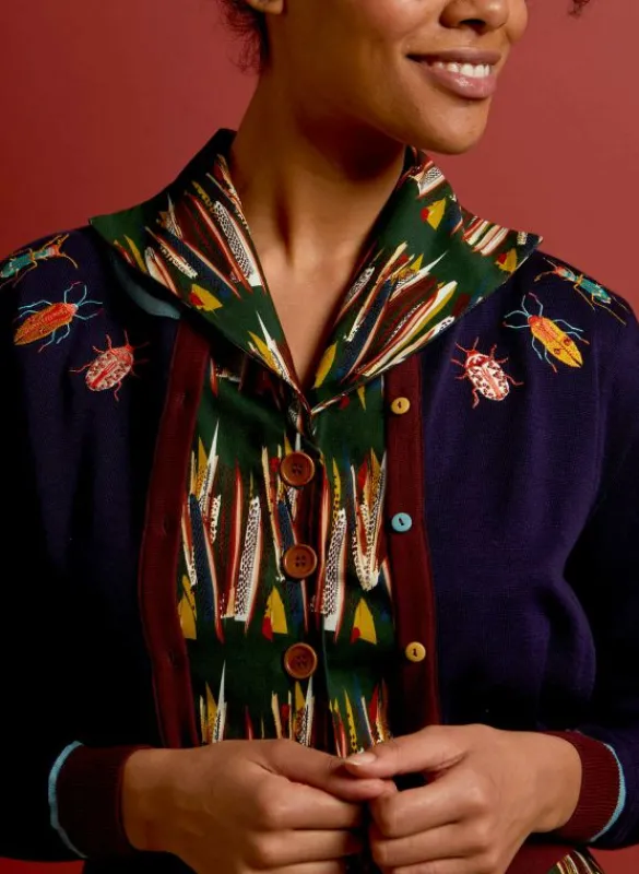 Outlet Ida - Green Mid-Century Feather Dress Women Dresses | Tea Towels