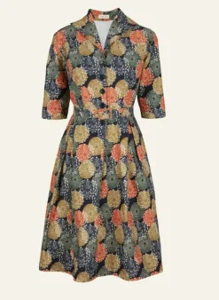 Clearance Ida Dress - Navy Pinecones Women Dresses | Tea Towels