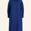Flash Sale Izzy Dress - Navy Linen Women Dresses | Tea Towels