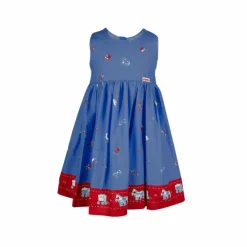 Hot Katie Pinafore Dress - Gypsy Caravan Royal Blue Kids Children's Archive Dresses | Tea Towels