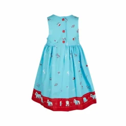 Hot Katie Pinafore Dress - Gypsy Caravan Royal Blue Kids Children's Archive Dresses | Tea Towels