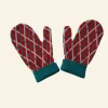 Store Knitted Mittens - Teal Lattice Women Knitted Accessories | Tea Towels