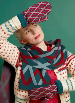Store Knitted Mittens - Teal Lattice Women Knitted Accessories | Tea Towels