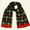 Cheap Knitted Scarf - Green Patchwork Women Knitted Accessories | Tea Towels