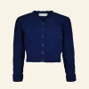Outlet Leah Winter - Navy Vine Knitted Cardigan Tea Towels