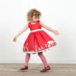 Outlet Martha - Red Aunt Eva Kids Children's Dresses | Baby