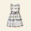 Store Martha Children's Dress - Ivory Walking Zoo Kids Children's Dresses