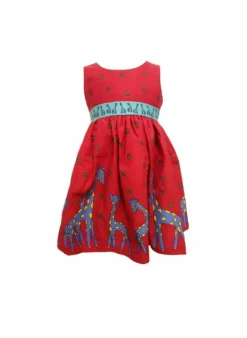 Clearance Martha Children's Dress - Red Giraffe Kids Children's Archive Dresses