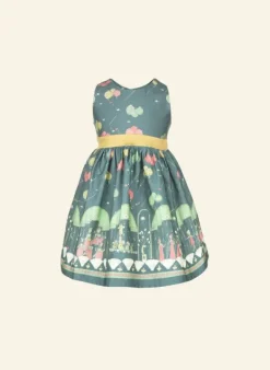 Fashion Martha Children's Dress - Teal Ballroom Kids Children's Dresses