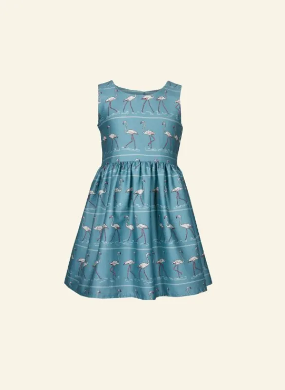 Best Martha Children's Dress - Teal Flamingo Kids Children's Dresses
