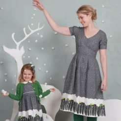 Best Sale Millie - Grey Snowstorm Kids Children's Dresses | Baby