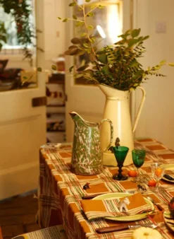 Outlet Napkin Set - Mustard Checks Dining