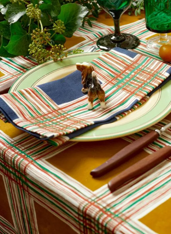 Discount Napkin Set - Navy Checks Dining