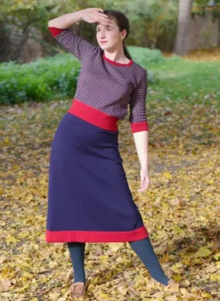 Sale Otti 2-Piece - Navy Rocket Knitted Top and Skirt Women Knitwear