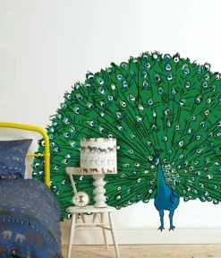 Fashion Peacock Wall Sticker Kids Children's Homeware