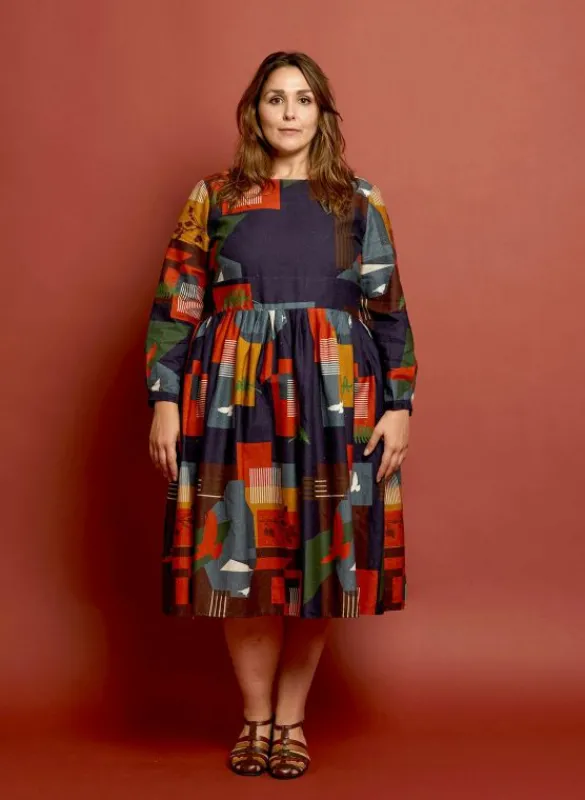 Cheap Philippa - Navy Allotment Dress Women Dresses