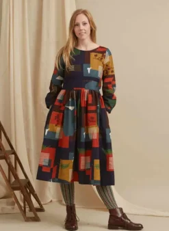 Cheap Philippa - Navy Allotment Dress Women Dresses
